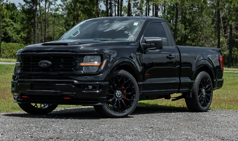Black Sherrod Geneva Regular Cab Ford F-150 custom street truck